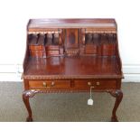 A Mahogany Miniature Desk, possibly an apprentice piece, approx 60 x 40 cms.