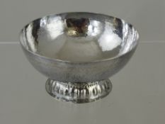 A Chinese Silver Bowl, with decorative piercing and beaded foot approx 140 gms            with
