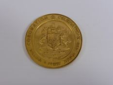 A Gilded Commemorative Medal, Coronation celebration 1937, royal town of Sutton Coldfield, William