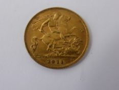 A George IV 1911 Gold Half Sovereign.