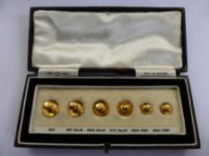 A Set of Gentleman's 9ct Gold Studs, in the original box, approx 4.9 gms.