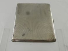 A Solid Silver Engine Turned Card Case, having gilded finish, Birmingham hallmark, dated 1933, m.m P