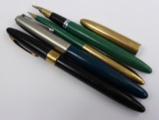 A Collection of Vintage Pens, including Sheaffer "Snorkel" ink pen and pencil, together with