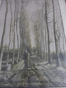 Limited Edition Print, Vincent van Gogh "The Road with Poplars" together with a limited edition