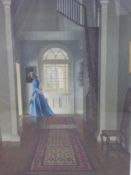 A Limited Edition Print by L. Campbell-Taylor, Woman in a Blue Dress" published by Fox & Reed