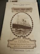 A Photograph Album with unusual Japanese,Chinese and White Star Line mixture of photos, postcards