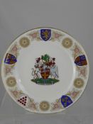 A Spode Commemorative Tewkesbury Plate, to commemorate the 850th anniversary of the Consecration