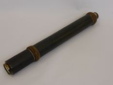 A Late 19th Century Single Draw 'Officer of the Watch' Nickel Plated Brass Telescope, by H. Hughes &