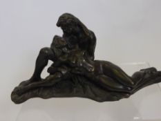 A Limited Edition Bronzed Statue depicting a couple entitled "The Look of Love" signed R Cameron