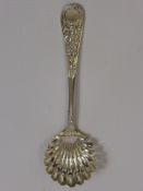 A Victorian Silver Sheffield hallmark sugar spoon, dd 1879/80, mm Martin Hall & Co., approx wt 36