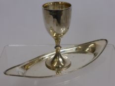 A Communion Set comprising Goblet Sheffield hallmark, Walker & Hall, dd 1927/28, together with an