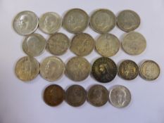 A Collection of Miscellaneous Solid Silver GB Coins, including one shilling, 5 x 1887 florins