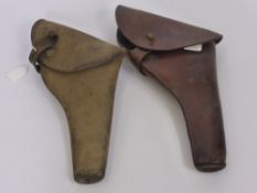A Pair of WW1 Officer's Leather Holsters.
