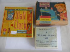 Vintage Children's Toys, including a Vulcan Child's Sewing Machine, A Pelham Puppet Kit consisting