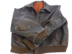 A WW2 US Airman's Horsehide Flying Jacket, type A-2.