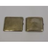 Two Silver Cigarette Cases, one engine turned with Birmingham hallmark dd 1928/29, together with a