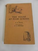 A First Edition of "The House at Pooh Corner" in original dust jacket.