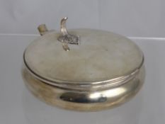 A Sterling 925 Silver Cigar Lidded Ash Tray, by Camusso Peru, approx 250 gms.