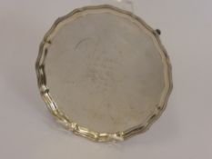 A Solid Silver Card Tray, Birmingham hallmark 1939/40, mm BBS Limited, inscribed "To Mr & Mrs L.E.H.