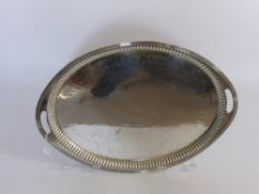 A Silver Plated Oval Shaped Tray, maker Goldsmith & Silversmith, 11 Regent Street, London  ("