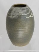 A Studio Pottery Vase stamped with an entwined CW to base, approx 28 cms.