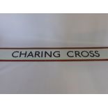 London Underground Enamel Sign, depicting 'Charing Cross'.