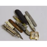 A Collection of Miscellaneous Items, including vintage pen knife, vintage Smith's wrist watch and