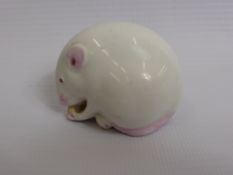 A Royal Worcester Porcelain Figure of a Mouse.