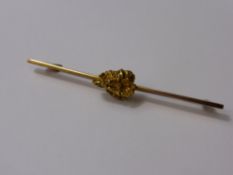 A 9ct Gold 'Nugget' Pin Brooch, approx 4.4 gms