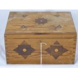 A Mahogany Stationery Box, the lid has a brass plaque reading "Eliza Allen 1825" together with a