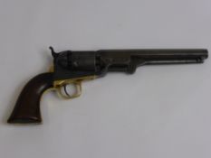 An 1851 Colt Navy .36 Calibre Revolver, barrel marked COL. SAMl. COLT. NEW YORK., USA, brass trigger