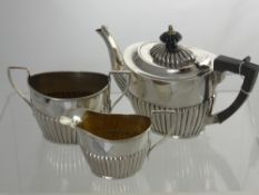 A Silver Bachelor Tea Trio, Birmingham hallmark, dated 1903, mm WA, approx 340 gms