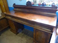 A Mahogany Edwardian/Victorian Sideboard, with three drawers, approx 177 x 53 x 136 cms.