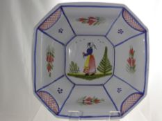 Two Blue and White Chinese Style Mottahedeh Vista Alegre, Portugal Plates and one platter together