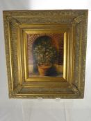 Two Contemporary Pictures depicting oranges in gilt style frames, approx 42 x 47 cms. (2)