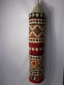 A Vintage American Indian Style Cloth Lantern Lamp.