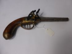 An Antique Charleville Muzzle Flintlock Pistol, the barrel no. 1780, barrel length 19 cm