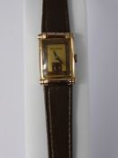 A Gentleman's Bulova Vintage 14 ct Filled Rose Gold Wrist Watch, the watch having a bronzed and gold