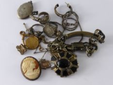 Miscellaneous Silver Jewellery, including earrings, chains, ID bracelet, rings, charms, locket
