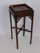 A Mahogany 'Chippendale Style' Occasional Table, approx 33 x 33 x 76 cms, the table having single