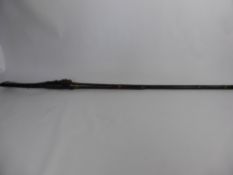 An Antique North African Flintlock Musket, typical tribal manufacture, full stock to muzzle with six