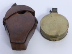 A Circa 1863 Pocket Compass by Elliott Bros of London, complete with the original leather case,