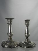 A Pair of Yorkshire Regimental Silver Candlesticks, inscribed "presented to the Mess by Captain R.