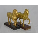 A Pair of Limited Edition St James's House Company, copper cast models of the St Marco horses from