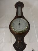 An Oak Cased Aneroid Wall Barometer.