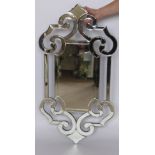 A Contemporary Viennese Mirror, approx 105 x 55 cms. (WAF)