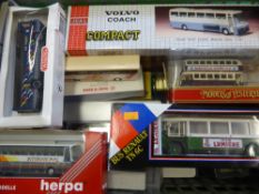 A Miscellaneous Collection of Boxed Corgi Coaches and Buses, including Corgi Bedford OB Coach, Devon