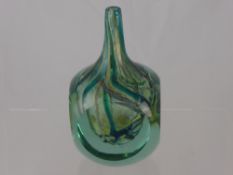 A Mdina Glass Fishtail Vase dated 1977, approx 19 x 10 cms.