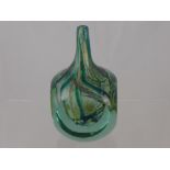 A Mdina Glass Fishtail Vase dated 1977, approx 19 x 10 cms.