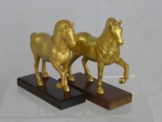 A Pair of Limited Edition St James's House Company, copper cast models of the St Marco horses from